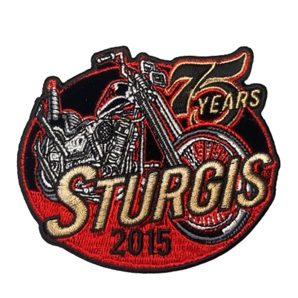 【HOT LEATHERS】ホットレザーズ STURGIS 2015　スタージス　刺繍パッチ　バイカー　ワッペン