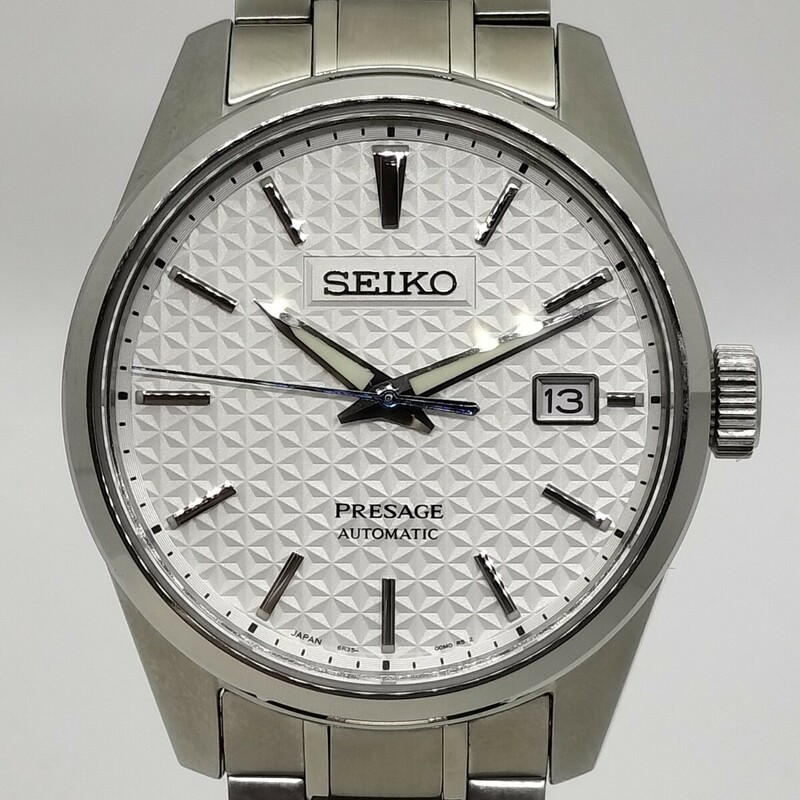 【美品】SEIKOセイコーPRESAGEプレザージュSARX075白練 箱保付きメンズ腕時計