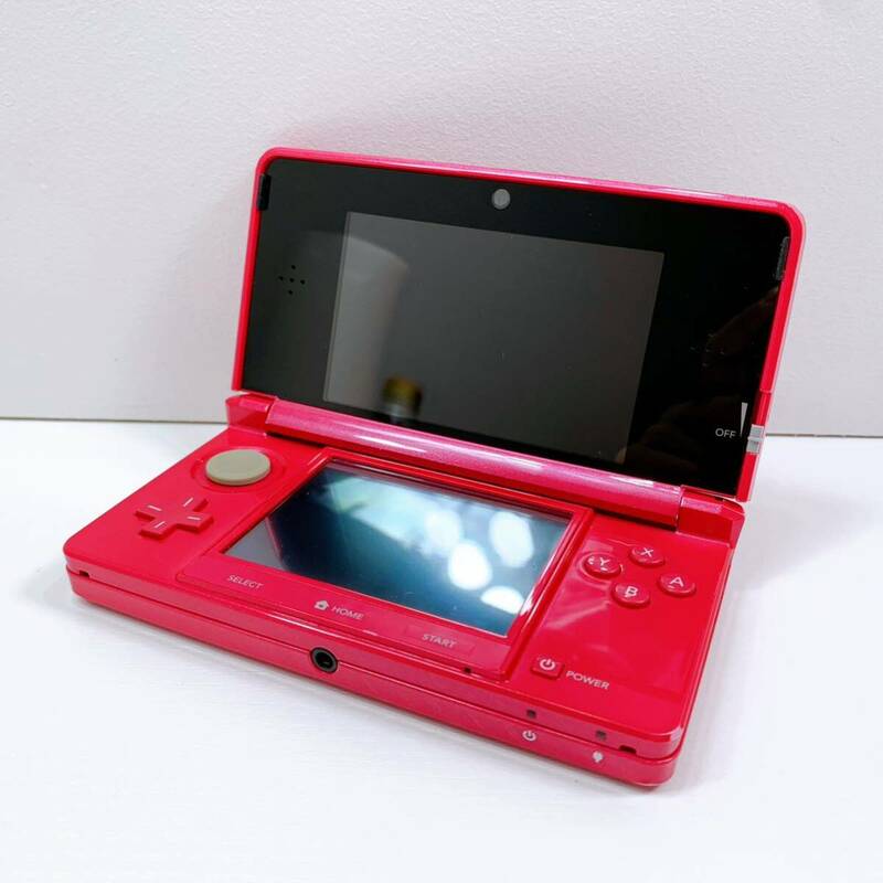 152【中古】Nintendo 3DS 本体 CTR-001 グロスピンク ニンテンドー 3DS タッチペンなし 任天堂 ゲーム 動作確認 初期化済み 現状品
