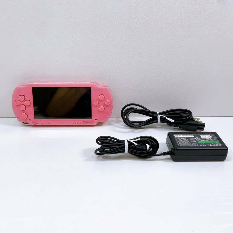 180【中古】SONY PlayStation Portable 本体 PSP-1000 ピンク プレイステーションポータブル バッテリーなし 動作確認 初期化済み 現状品