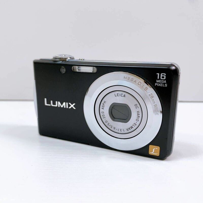 100【中古】Panasonic LUMIX DMC-FH5 コンパクト デジタルカメラ パナソニック ルミックス ブラック バッテリー付き 動作未確認 現状品