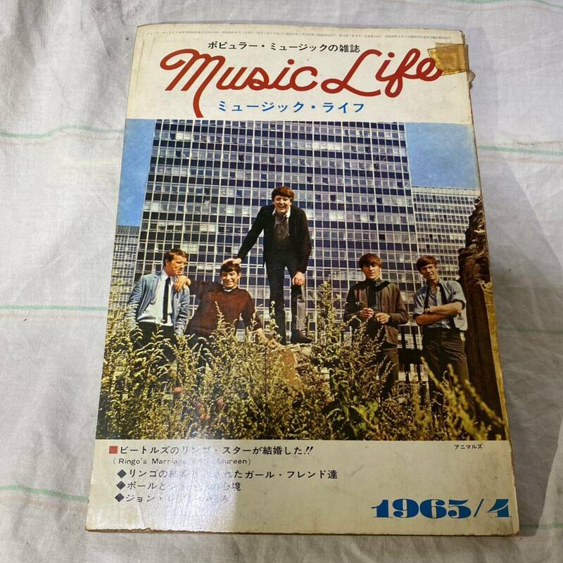 【H1】ミュージック・ライフ　1965年4月号　music life アニマルズ　ビートルズ