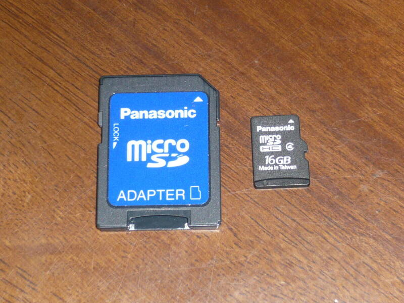 送料無料！動作保証！Panasonic microSDHC 16GB クラス④ SDカードアダプタ付