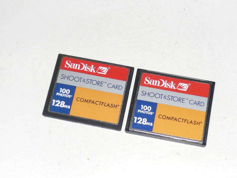 動作保証！SanDisk CFカード 128MB 2枚セット ①