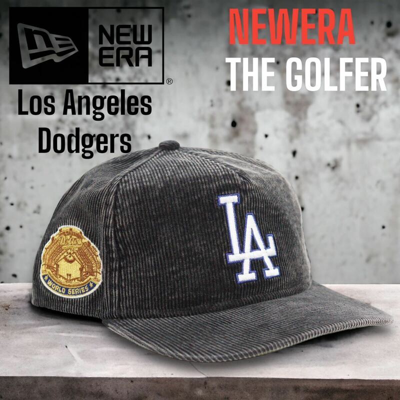 ◆日本未発売◆NEWERA THE Golfer Los Angeles Dodgers Dodgerstadium Cap コーデュロイLA ロサンゼルスドジャース　大谷翔平　ブラック