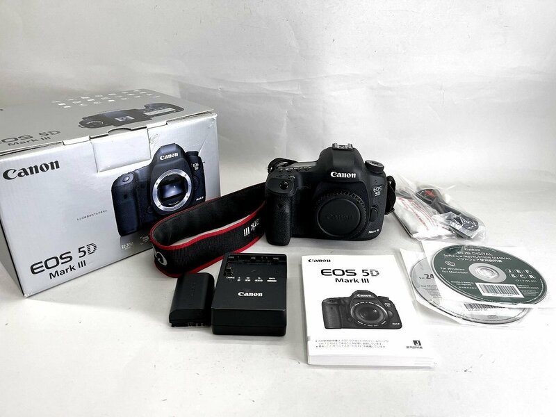 Canon キヤノン デジタル一眼レフカメラ EOS 5D MarkⅢ ボディ 箱・充電器・バッテリー付き 起動OK[01-3773