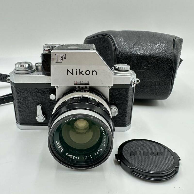 ニコン Nikon F フォトミック フィルム一眼レフカメラ シルバー NIKKOR-S Auto 1:2.8 f=35mm レンズ 現状品 シャッターOK 露出計未確認