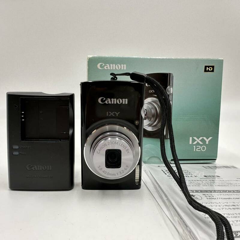 美品 動作品 キャノン Canon IXY 120 PC2048 コンパクトデジタルカメラ ブラック バッテリー 充電器 元箱 あり 中古品 キヤノン