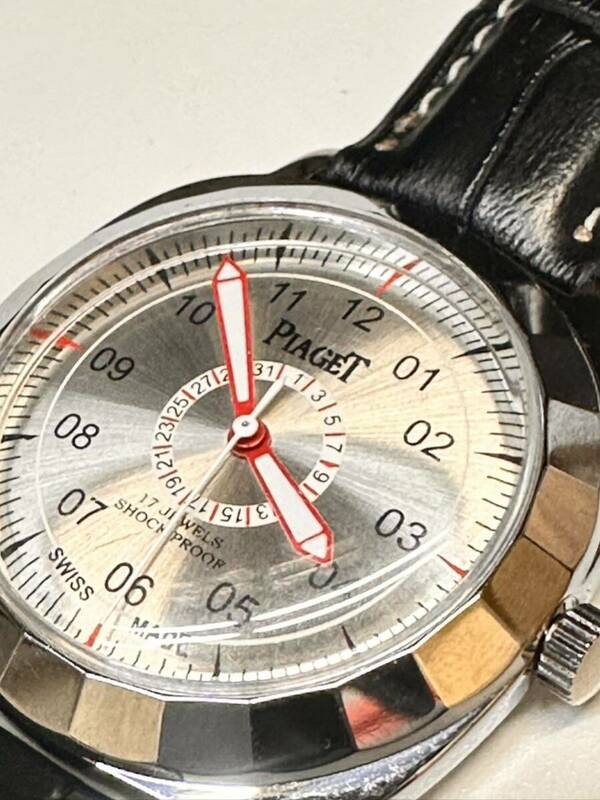 ヴィンテージ ピアジェ PIAGET シルバー文字盤 手巻き ユニセックス腕時計 ショックプルーフ ムーブメント 17jewels スイス製　再生品