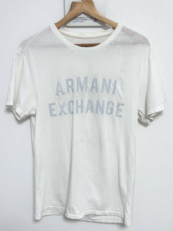 ARMANI EXCHANGE 立体ロゴ ラバープリント ストレッチ Tシャツ　　アルマーニ エクスチェンジ 半袖 A|X 伸縮性 ビッグロゴ デカロゴ 柳9670