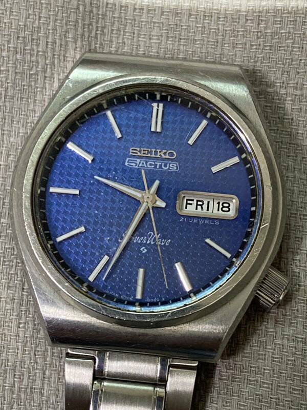 SEIKO ACTUS Silver Wave 6306-8010 腕時計 自動巻き アクタス シルバーウェーブ　ジャンク品★0524