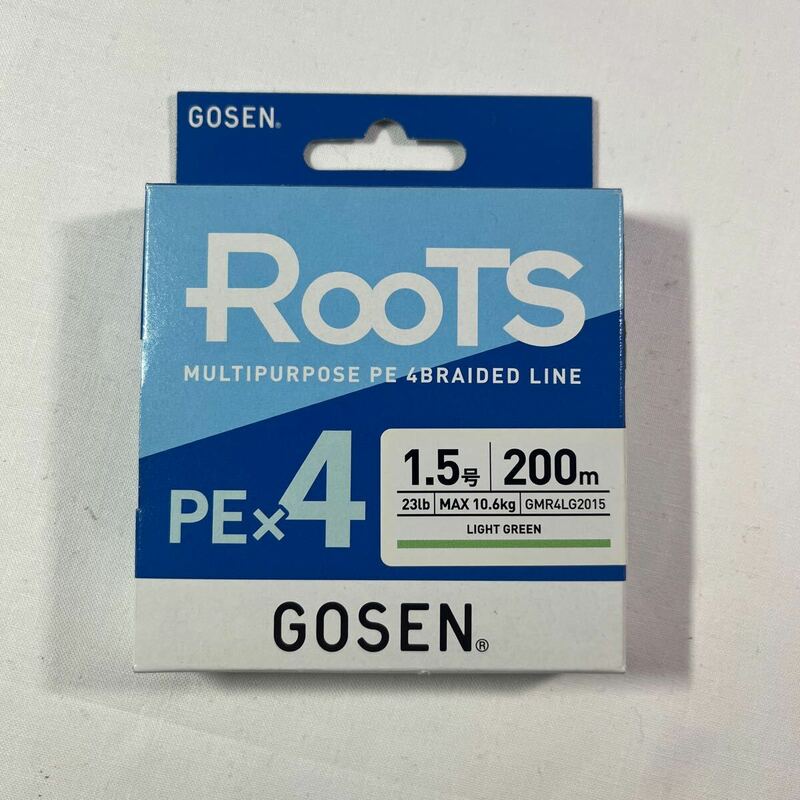 ゴーセン (Gosen) ルーツ PE×4 ライトグリーン 200m 1.5号【新品未使用品】N9191