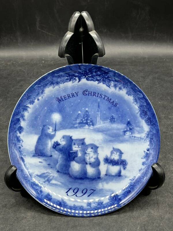 p042518 ロイヤルコペンハーゲン イヤープレート ROYAL COPENHAGEN 飾り皿 クリスマスプレート 1997 