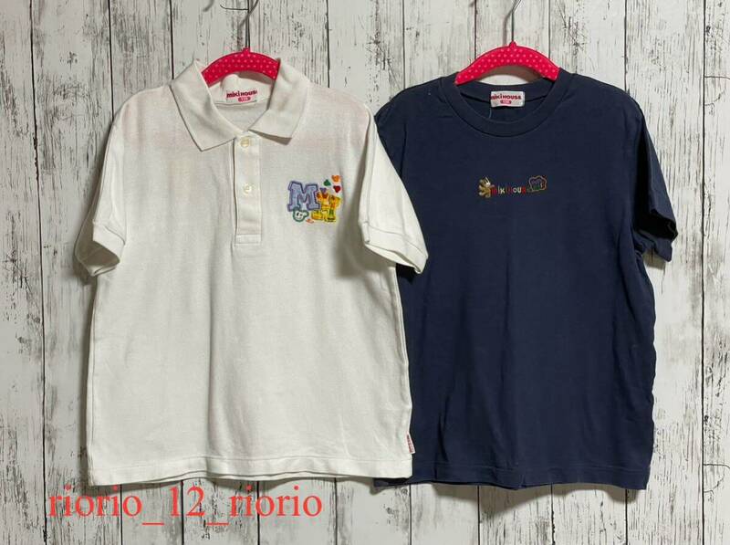 582　MIKIHOUSE　ミキハウス　男の子まとめ売り　半袖ポロシャツ　クルーネックTシャツ　2枚セット　size130