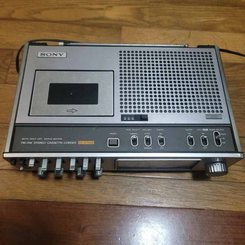 SONY CF-2700D ソニー カセットデッキ カセットデンスケ 昭和レトロ デンスケ カセットレコーダー ラジオ ラジカセ