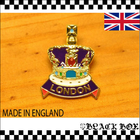 英国 インポート ピンズ ピンバッジ LONDON ロンドン CROWN クラウン 王冠 UK GB ENGLAND イングランド イギリス製 493
