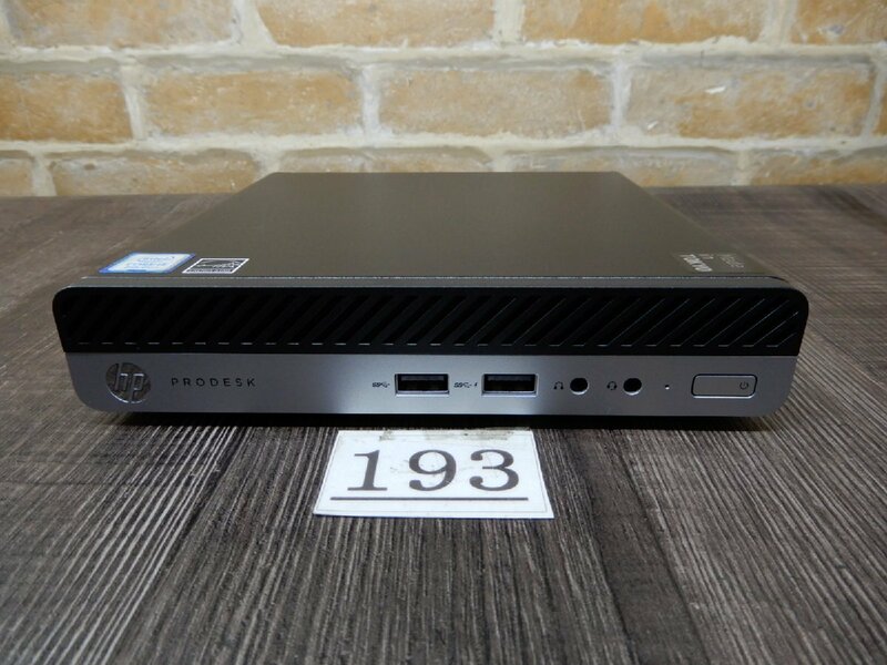 193☆HP Pro Desk 400G４小型パソコンケース（マザーボード付き）