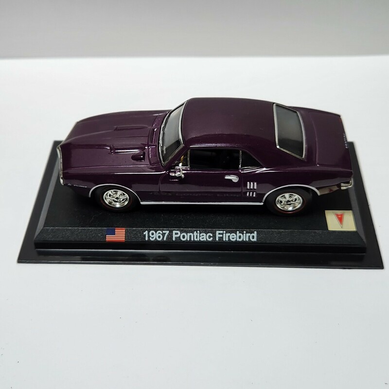 ミニカー 1967 Pontiac Firebird デルプラドカーコレクション 世界の名車コレクション スケール1/43 パープル ケース付き 