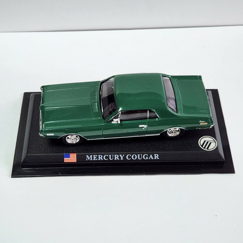 ミニカー MERCURY COUGAR デルプラドカーコレクション 世界の名車コレクション グリーン スケール1/43 ケース付き 