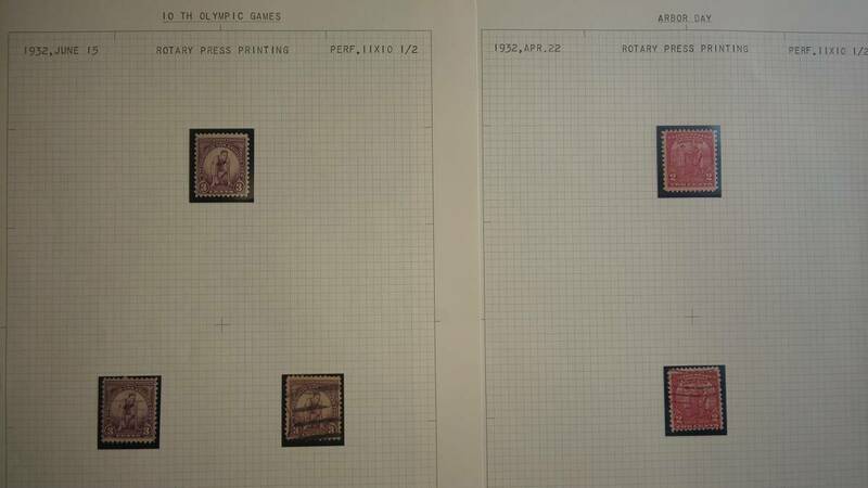 1932年～1935年アメリカ未使用、使用済み切手