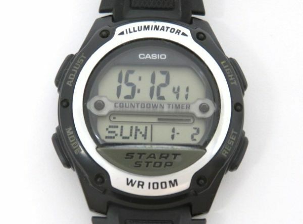 ♪hawi1627-1 189 CASIO カシオ W-756 WORLD TIME クォーツ QZ 腕時計 メンズウォッチ 稼働 （備考）