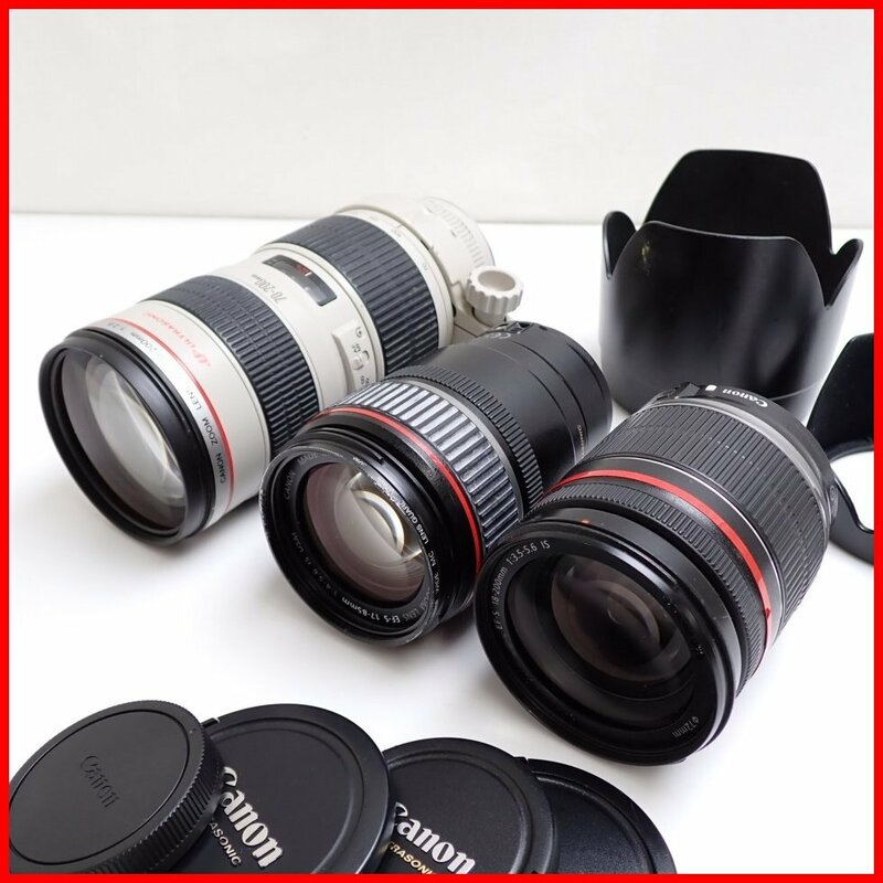 ★Canon/キヤノン 一眼カメラ用 レンズ 3点セット EF-S 17-85mm/EF-S 18-200mm/EF70-200mm/ジャンク扱い&1938900864