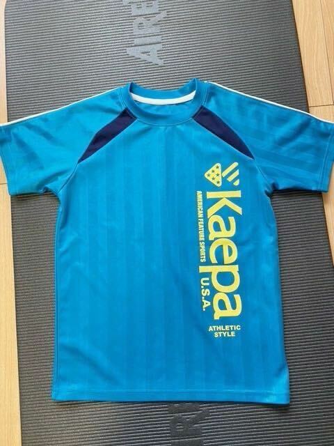 美品！Kaepa ケイパ ロゴプリント ドライ半袖Ｔシャツ　キッズ150サイズ 水色　ジュニア　サッカー 男の子 Tシャツ 