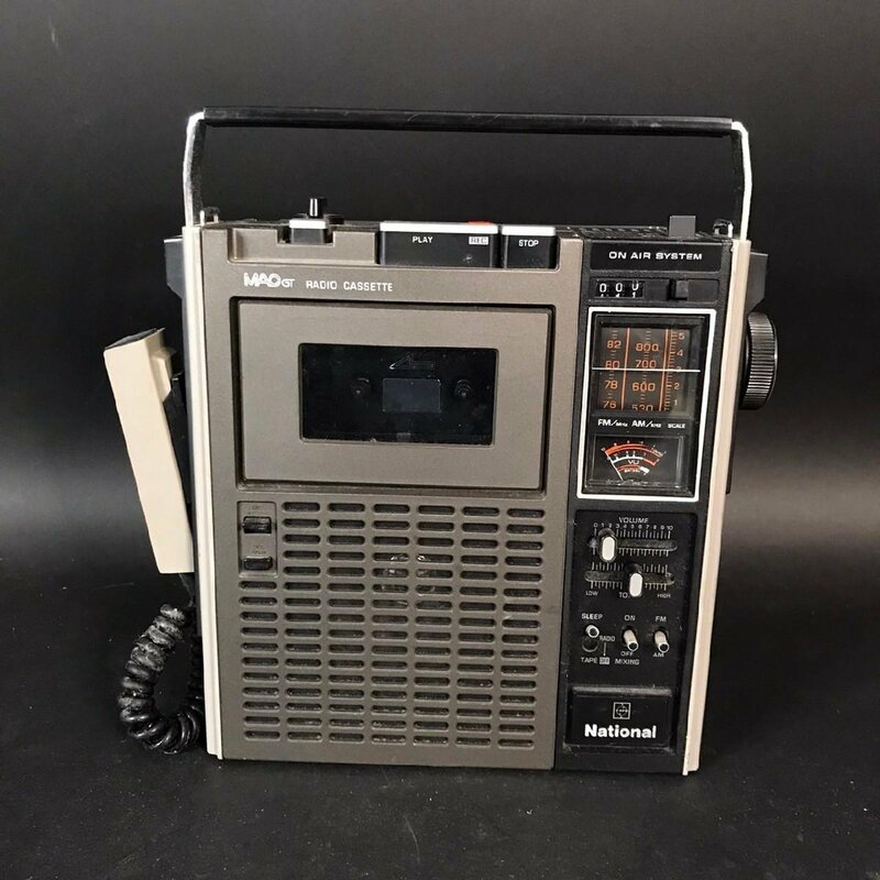 ER0411-38-3 現状品 ナショナル ラジオ カセット レコーダー RQ-540 松下電工 キズスレ有 MAC GT 80サイズ