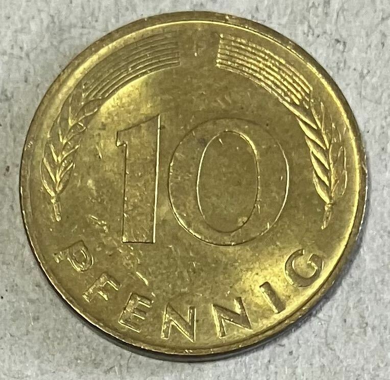 ドイツ　10ペニヒ　1990年　良品　ドイツコイン　外国コイン　古銭　外国銭　
