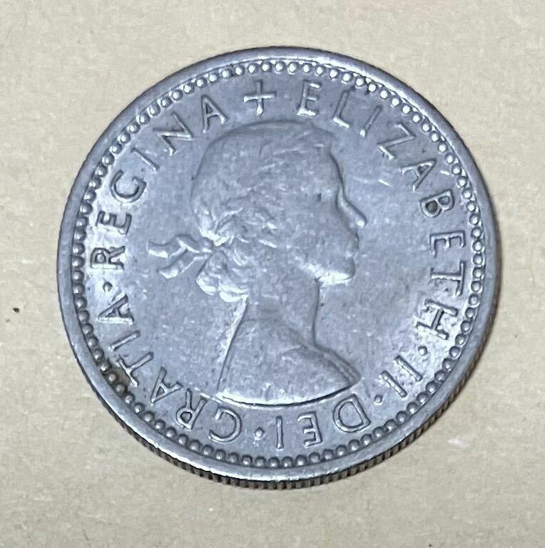 イギリス　6ペンス　1963年　外国コイン　イギリスコイン　古銭　外国銭　アンティーク　コイン　幸せの6ペンス　海外コイン　海外銭