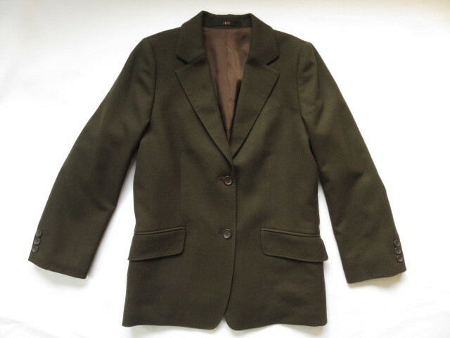 ■上質美品【 DAKS 】ダックス高級カシミヤウールジャケット大きなサイズ【42】11号ブラウン j461