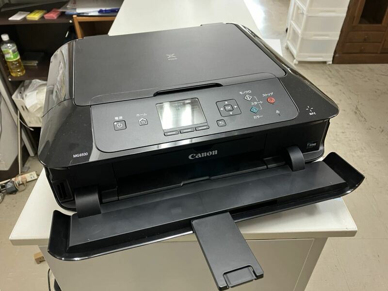 K2405-3076 Canon PIXUS インクジェットプリンタ MG6930 電源ケーブル他社製品 ジャンク出品 キズ汚れあり 120サイズ発送予定