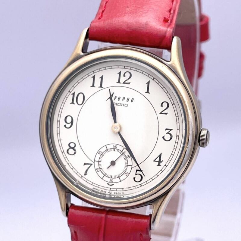 SEIKO セイコー AVENUE アベニュー 2G28-6130 腕時計 ウォッチ クォーツ quartz スモセコ 金 ゴールド P412