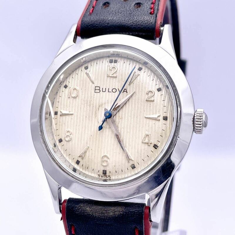 BULOVA ブローバ A171574 腕時計 ウォッチ 手巻き 機械式 ブルースティール 銀 シルバー P458