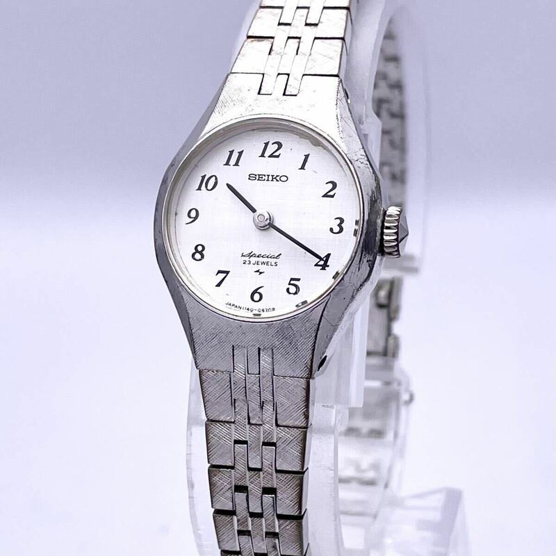 SEIKO セイコー special 1140-0220 腕時計 ウォッチ 手巻き 機械式 23 JEWELS 23石 WGP 銀 シルバー　 P449