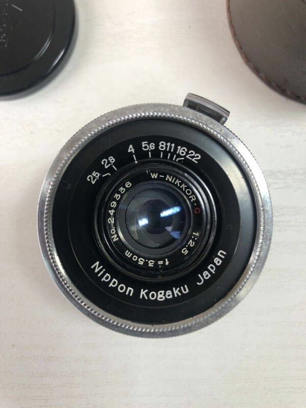Nippon Kogaku Japan W-NIKKORC 1:2.5 f=3.5 カメラレンズ ケース付　②