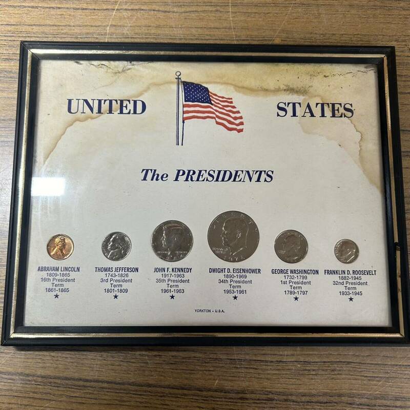 アメリカ記念硬貨セット アメリカ歴代大統領 コイン コレクション コイン レトロ アンティーク 硬貨 額入り USA アメリカ合衆国 