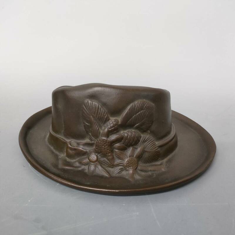 a169 press papier Hat Bronze Anitique アニティック ブロンズハット プレフ 置物 帽子