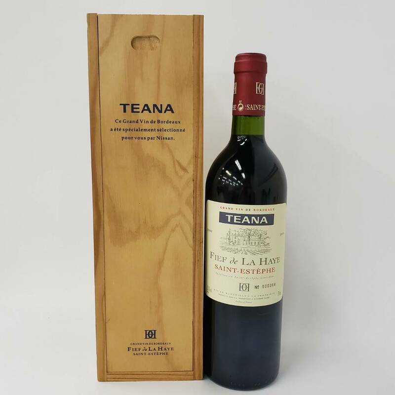 M30020(063)-556/NT3000　酒　TEANA FIEF de LA HAYE SAINT-ESTEPHE 1999 ティアナ 赤ワイン 果実酒 12.5％ 750ml 木箱付き