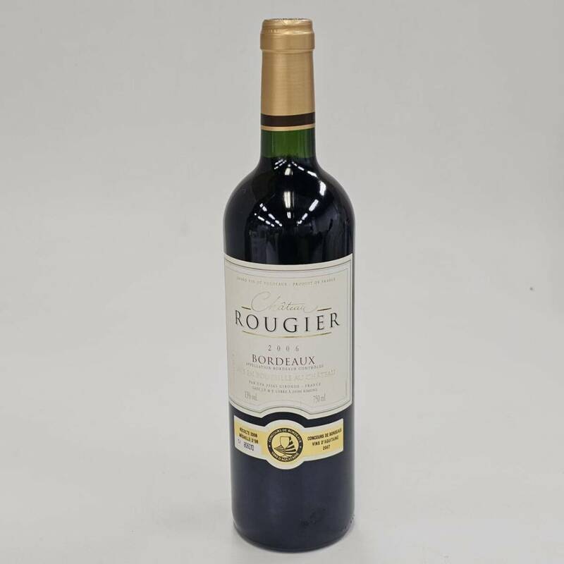 E41101(054)-617/TY3000　酒　赤ワイン　CHATEAU ROUGIER 2006　BORDEAUX　シャトー ルジェ　フランス　13%　750ml