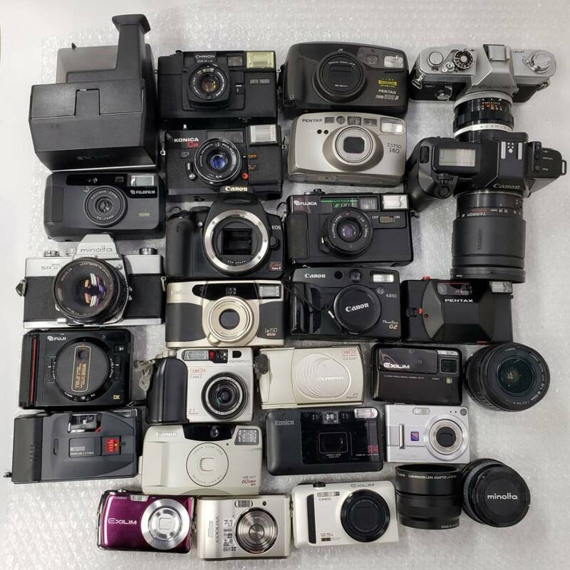 M063(10000)-584 カメラ・レンズまとめ 約10㎏ Nikon ニコン OLYMPUS オリンパス PENTAX ペンタックス Canon キャノン 他 状態様々