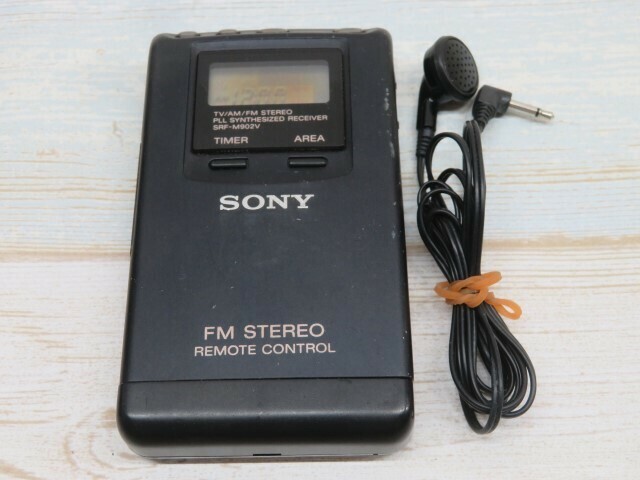 ★SONY SRF-M902V ポケットラジオ FM/AM ソニー 片耳イヤホン/電池付き 動作品 94711★！！