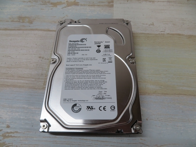 2.0TB★Seagate ST2000DL001 HDD 内蔵 シーゲート ハードディスク PC用品 USED 95155★！！