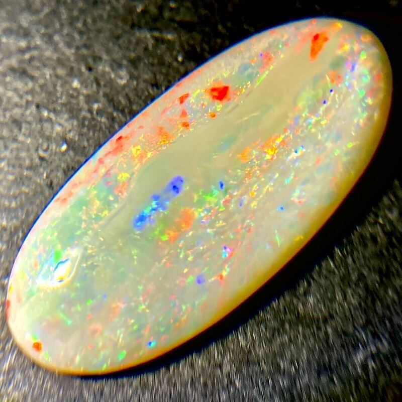 遊色効果!!［天然オパール6.097ct］J 23.5×10.7mm ルース 裸石 opal 宝石 ジュエリー jewerly テDG0