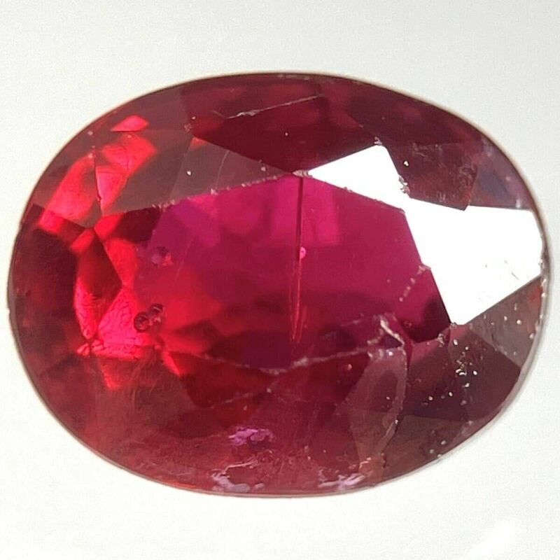 ［天然ルビー0.347ct］J 約4.2×3.3mmソーティング付 ルース 裸石 宝石 ジュエリー corundum ruby テDE0