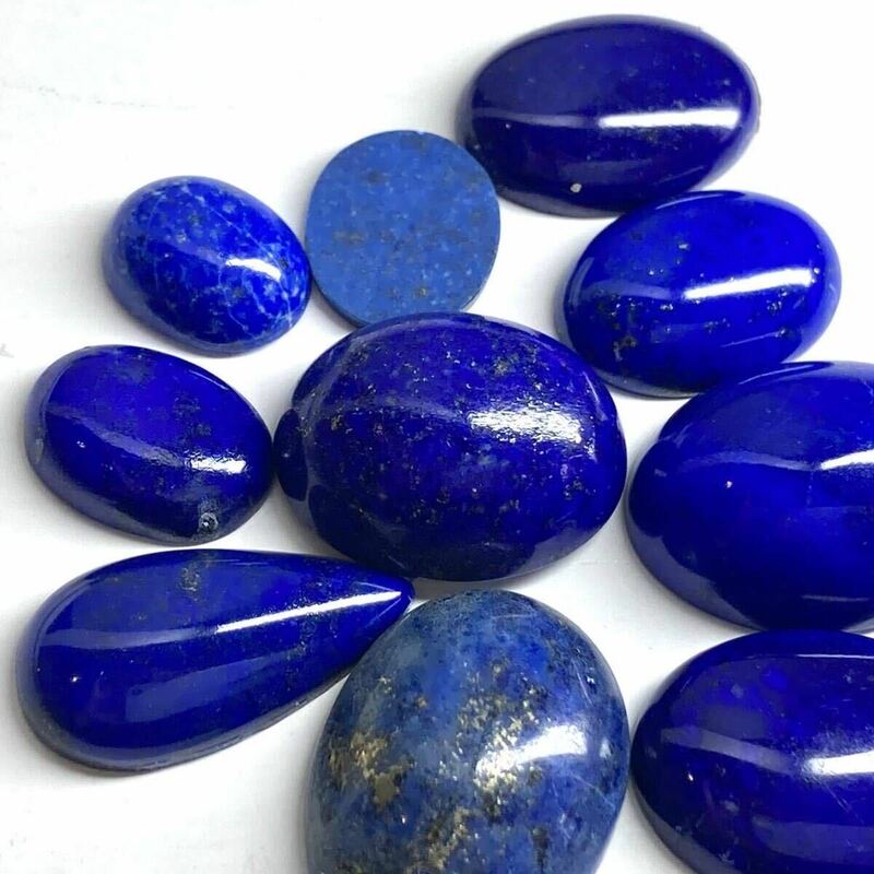 ［天然ラピスラズリ10点おまとめ100ct］J ルース 裸石 宝石 ジュエリー jewelry lapis lazuli 瑠璃 