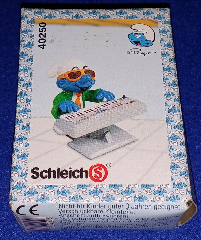 即決 送料無料 Schleich S 40250 SMURF スマーフ キーボード ピアノ BOX フィギュア