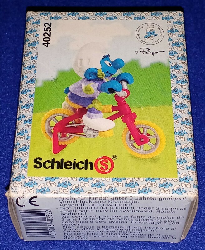 即決 送料無料 Schleich S 40252 SMURF スマーフ 自転車 BOX フィギュア