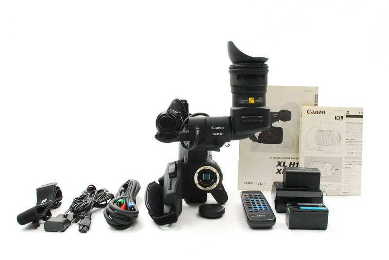 14368 美品 Canon XLH1A キヤノン HD業務用 ビデオカメラ 純正バッテリー他付属品多数
