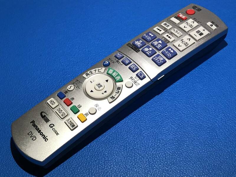 送料無料 中古 美品 Panasonic レコーダー リモコン N2QAYB000186「DMR-XW120/DMR-XW300/他」除菌清掃済 安心の保証有 (管理No 13-7)